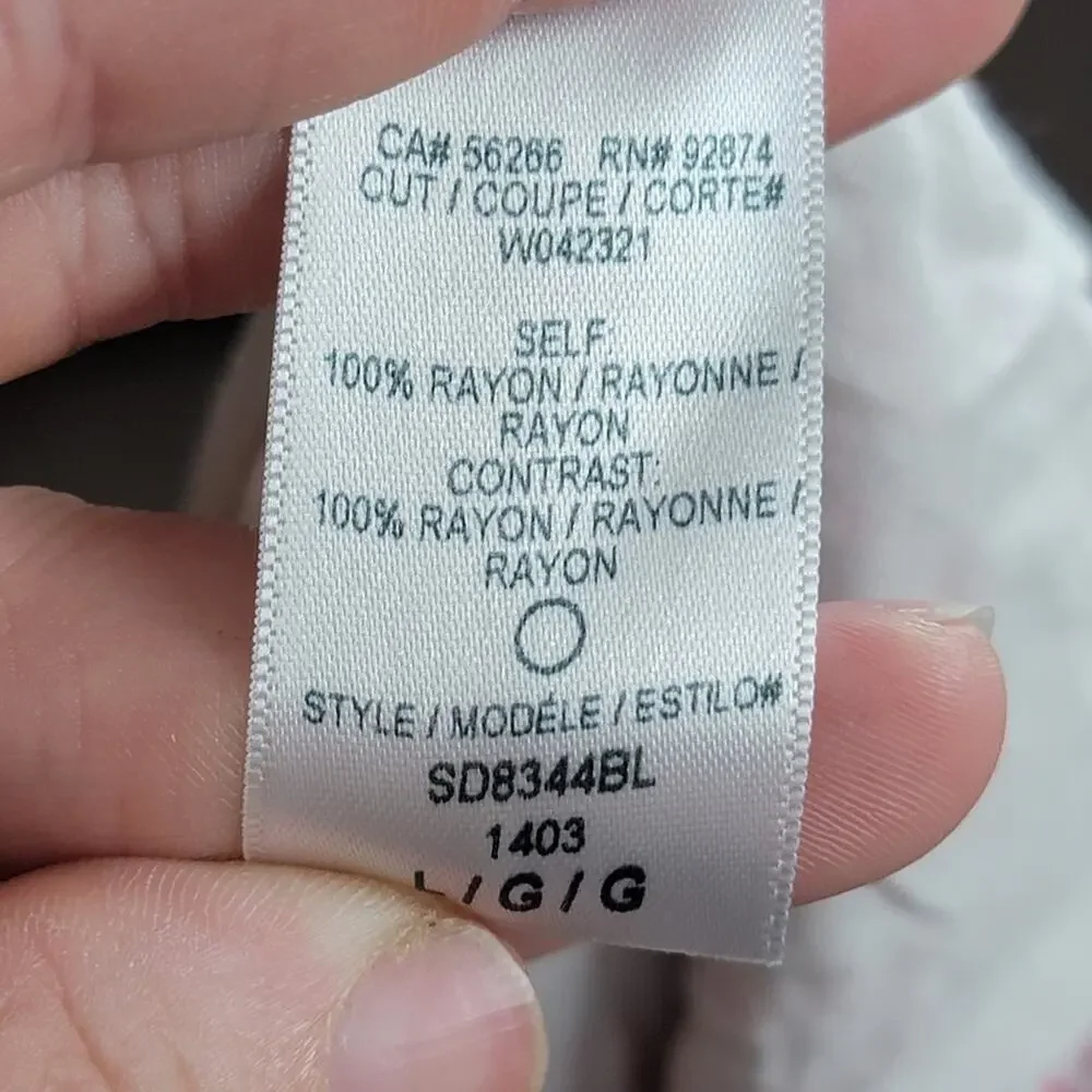 Splendid Pink Floral Mini Dress, Sz L - Picture 5 of 5